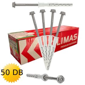 Klimas Rögzítődübel csavar + tipli 10x80mm